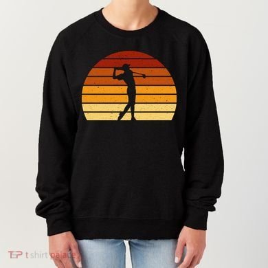 Golf Retro Sunset Golfing Women's Sweatshirt