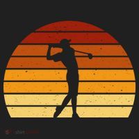 Golf Retro Sunset Golfing Women's Sweatshirt thumb 2