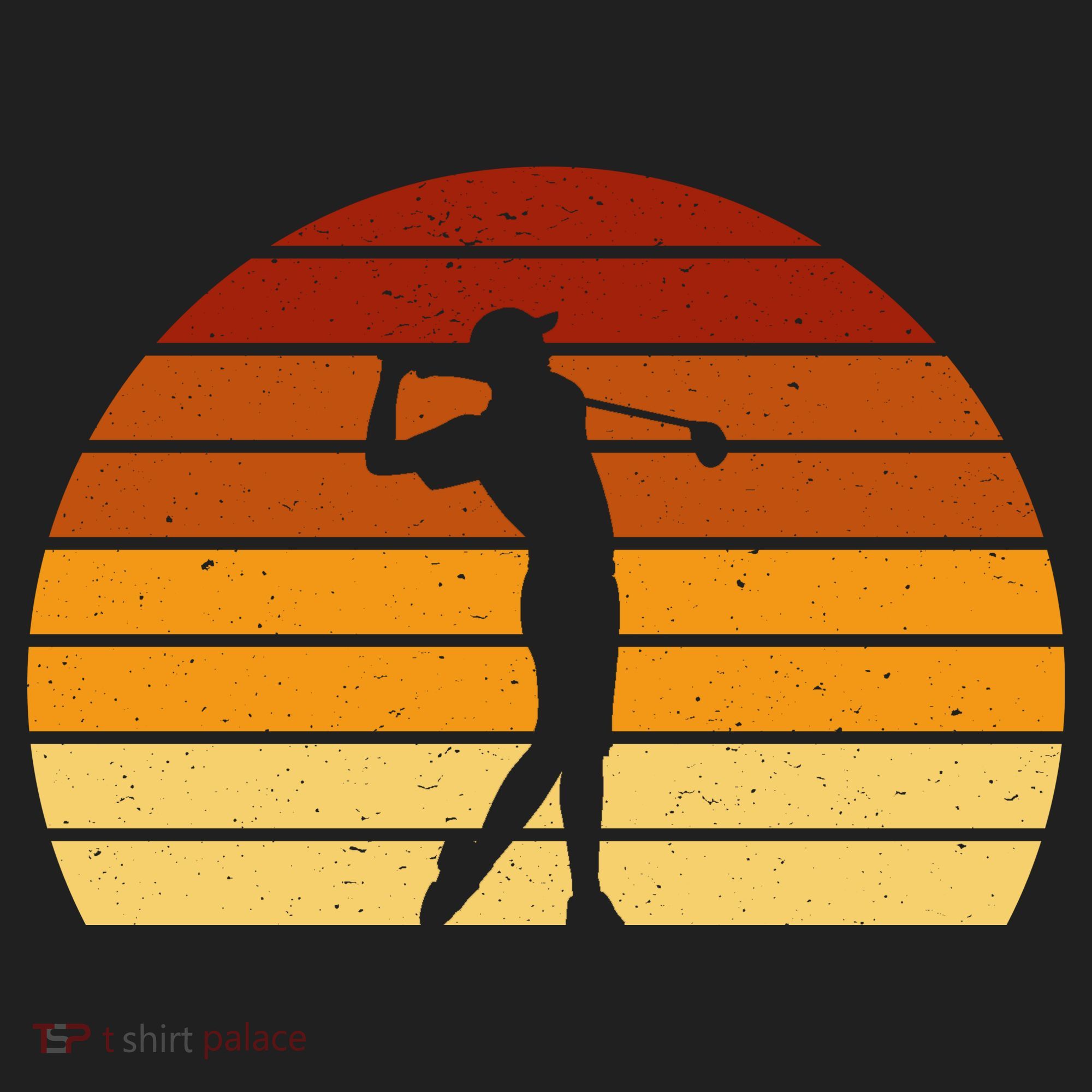 Golf Retro Sunset Golfing Women's Sweatshirt