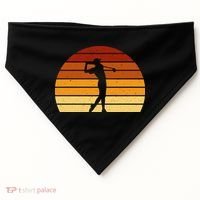 Golf Retro Sunset Golfing USA-Made Doggie Bandana thumb 0