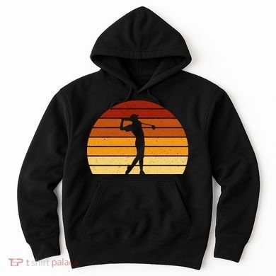 Golf Retro Sunset Golfing Hoodie