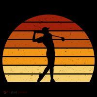 Golf Retro Sunset Golfing Apron thumb 3