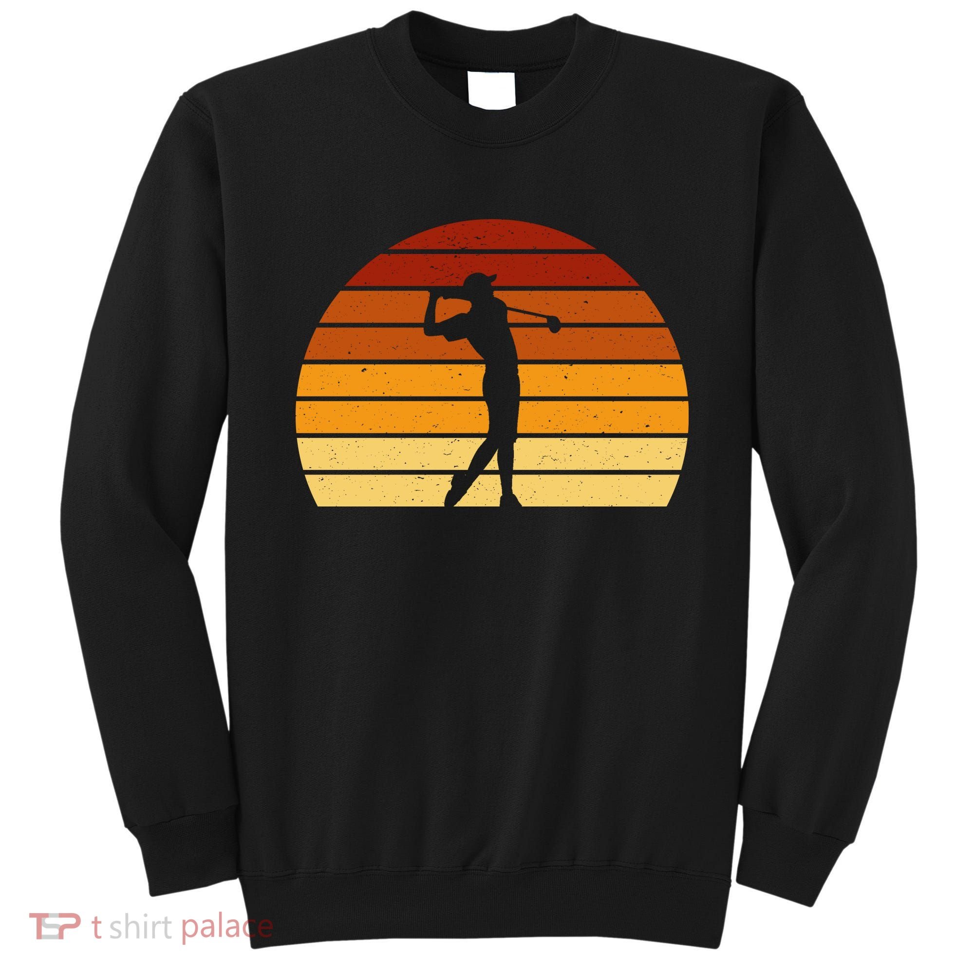 Golf Retro Sunset Golfing Sweatshirt