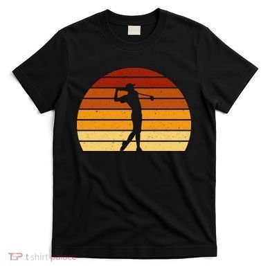 Golf Retro Sunset Golfing T-Shirt