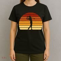 Golf Retro Sunset Golfing T-Shirt thumb 4