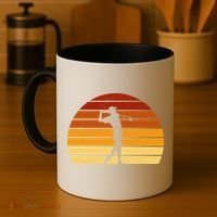 Golf Retro Sunset Golfing Coffee Mug thumb 4