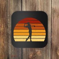 Golf Retro Sunset Golfing Coaster thumb 0