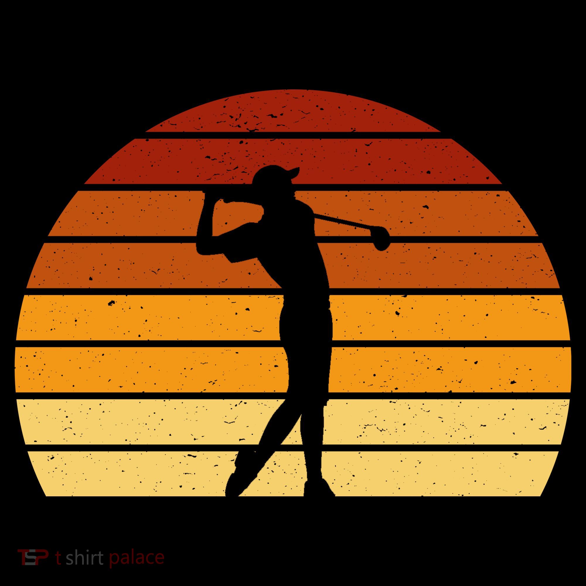 Golf Retro Sunset Golfing Mousepad