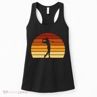 Golf Retro Sunset Golfing Women's Tank Top thumb 0