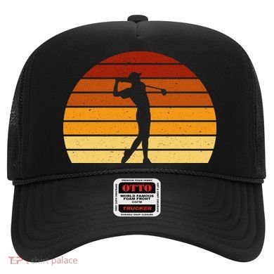 Golf Retro Sunset Golfing Hat