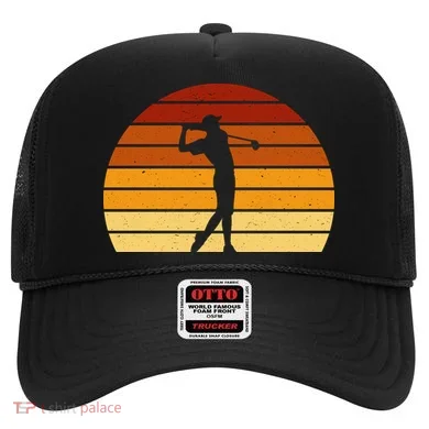 Golf Retro Sunset Golfing Hat