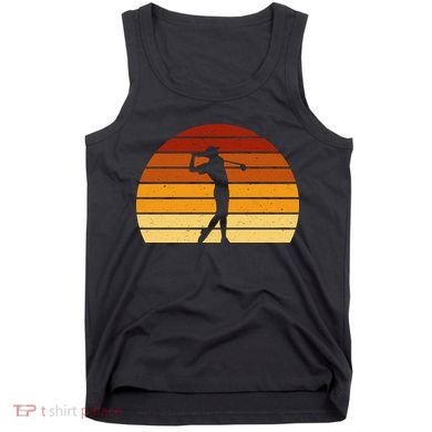 Golf Retro Sunset Golfing Tank Top
