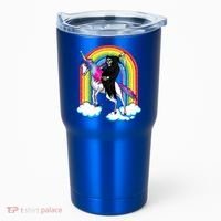 Grim Reaper Skull Riding An Unicorn Death Unicorn Halloween Gift Tumbler thumb 0