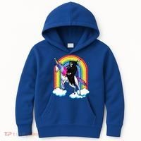 Grim Reaper Skull Riding An Unicorn Death Unicorn Halloween Gift Kids Hoodie thumb 0