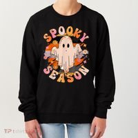 Groovy Retro Spooky Season Retro Ghost Halloween Women's Sweatshirt thumb 0
