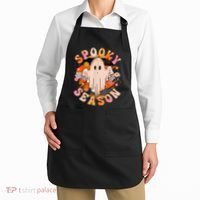 Groovy Retro Spooky Season Retro Ghost Halloween Apron thumb 2