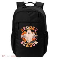 Groovy Retro Spooky Season Retro Ghost Halloween Backpack thumb 0