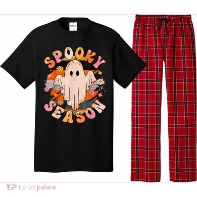 Groovy Retro Spooky Season Retro Ghost Halloween Pajama Set
