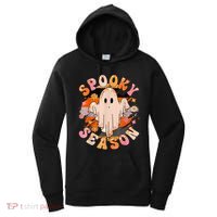 Groovy Retro Spooky Season Retro Ghost Halloween Women's Hoodie thumb 0
