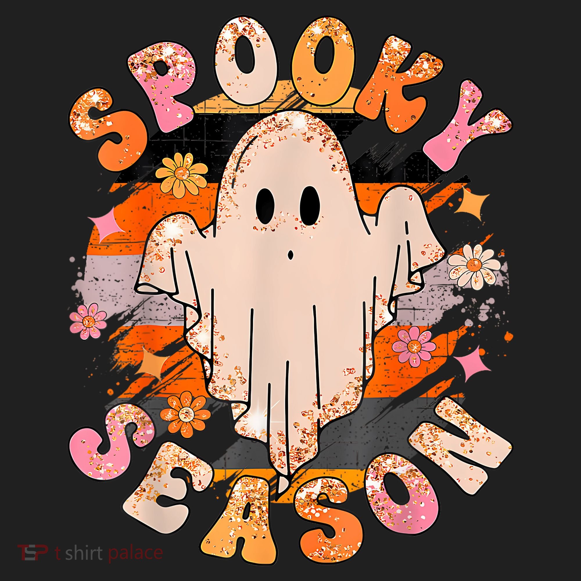 Groovy Retro Spooky Season Retro Ghost Halloween Tumbler