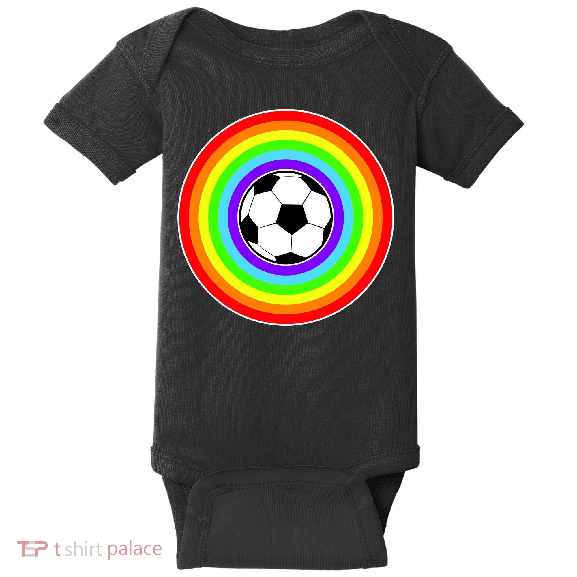Grant Rainbow Soccer Ball Wahl World Tribute Baby Bodysuit