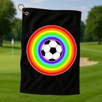 Grant Rainbow Soccer Ball Wahl World Tribute Golf Towel thumb 1