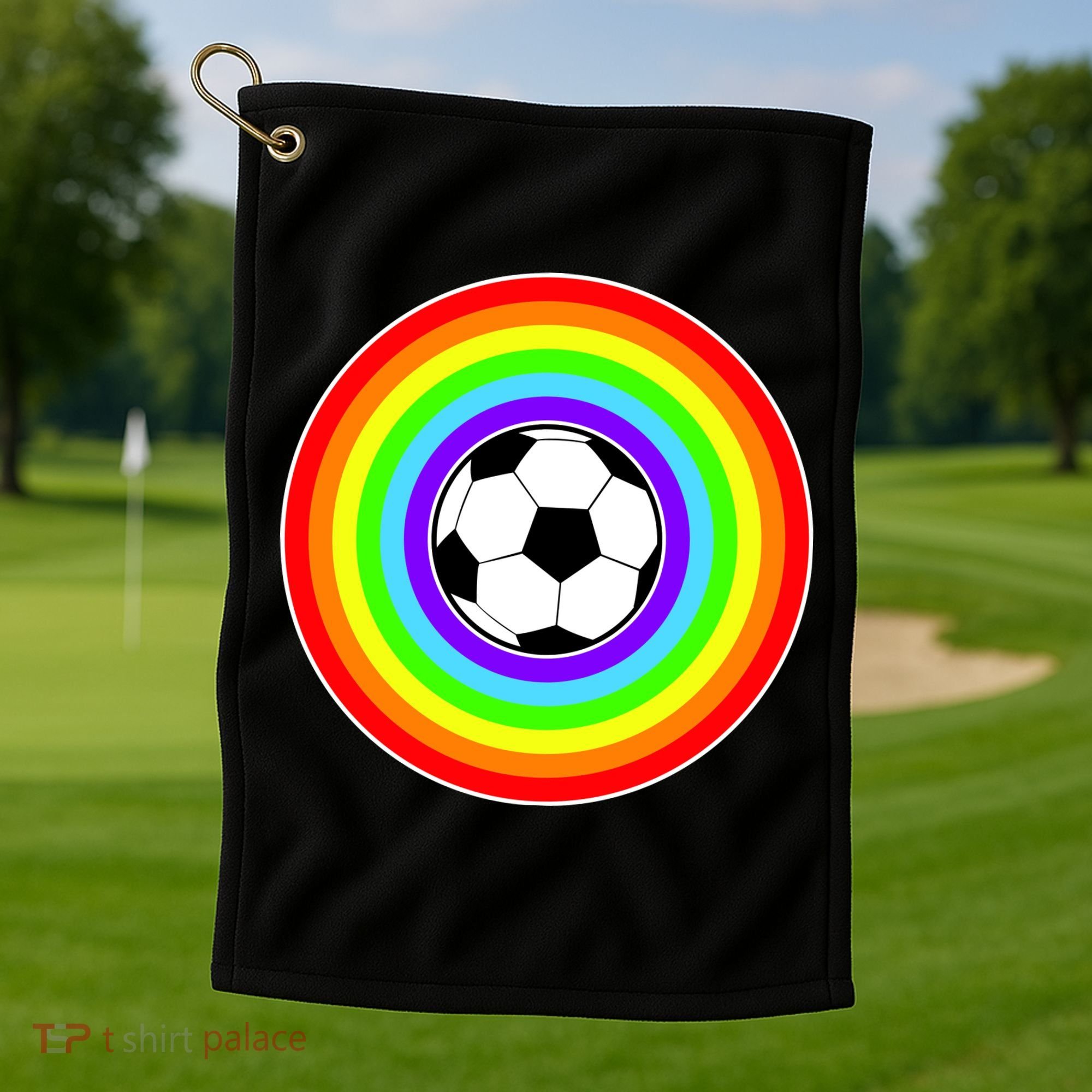 Grant Rainbow Soccer Ball Wahl World Tribute Golf Towel