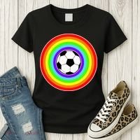 Grant Rainbow Soccer Ball Wahl World Tribute Women's T-Shirt thumb 3