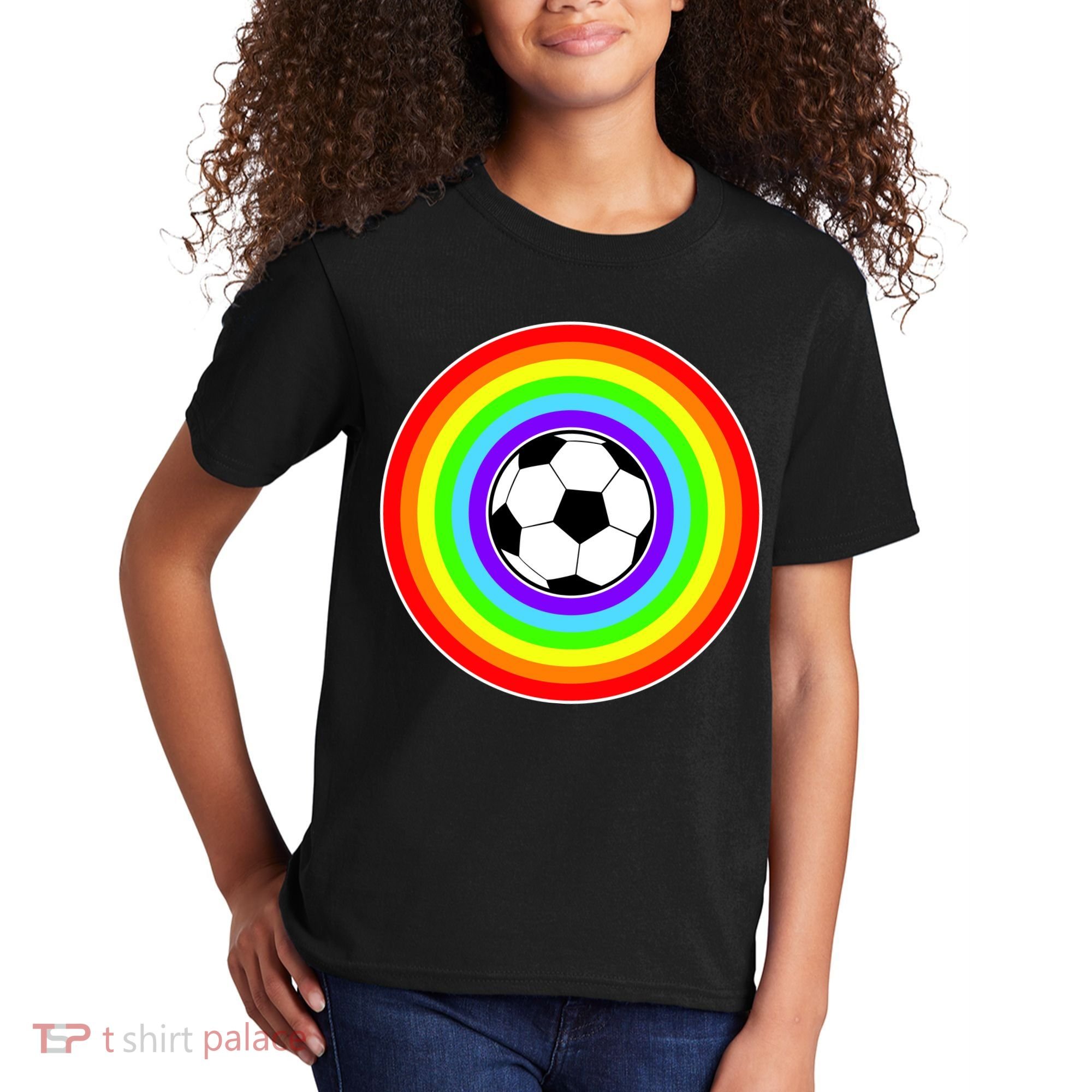 Grant Rainbow Soccer Ball Wahl World Tribute Kids T-Shirt