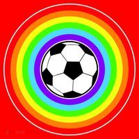 Grant Rainbow Soccer Ball Wahl World Tribute Santa Hat thumb 1