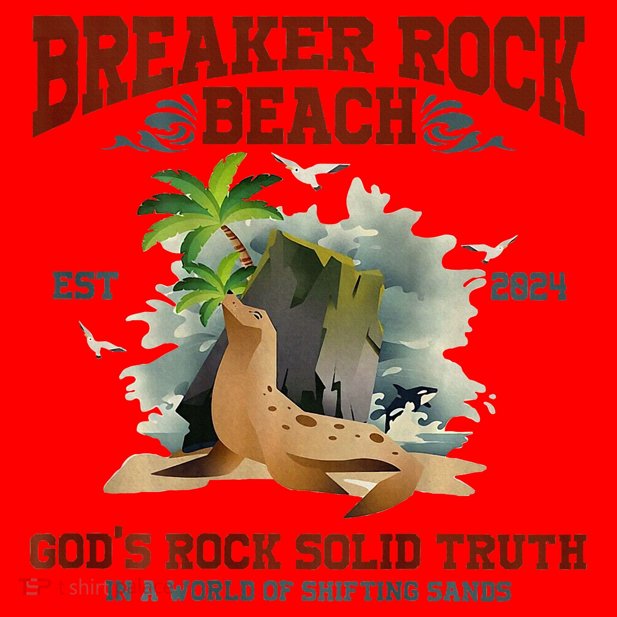 GodS Rock Solid Retro Breaker Rock Beach Vbs 2024 Santa Hat