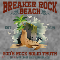 GodS Rock Solid Retro Breaker Rock Beach Vbs 2024 Toddler Hoodie thumb 2
