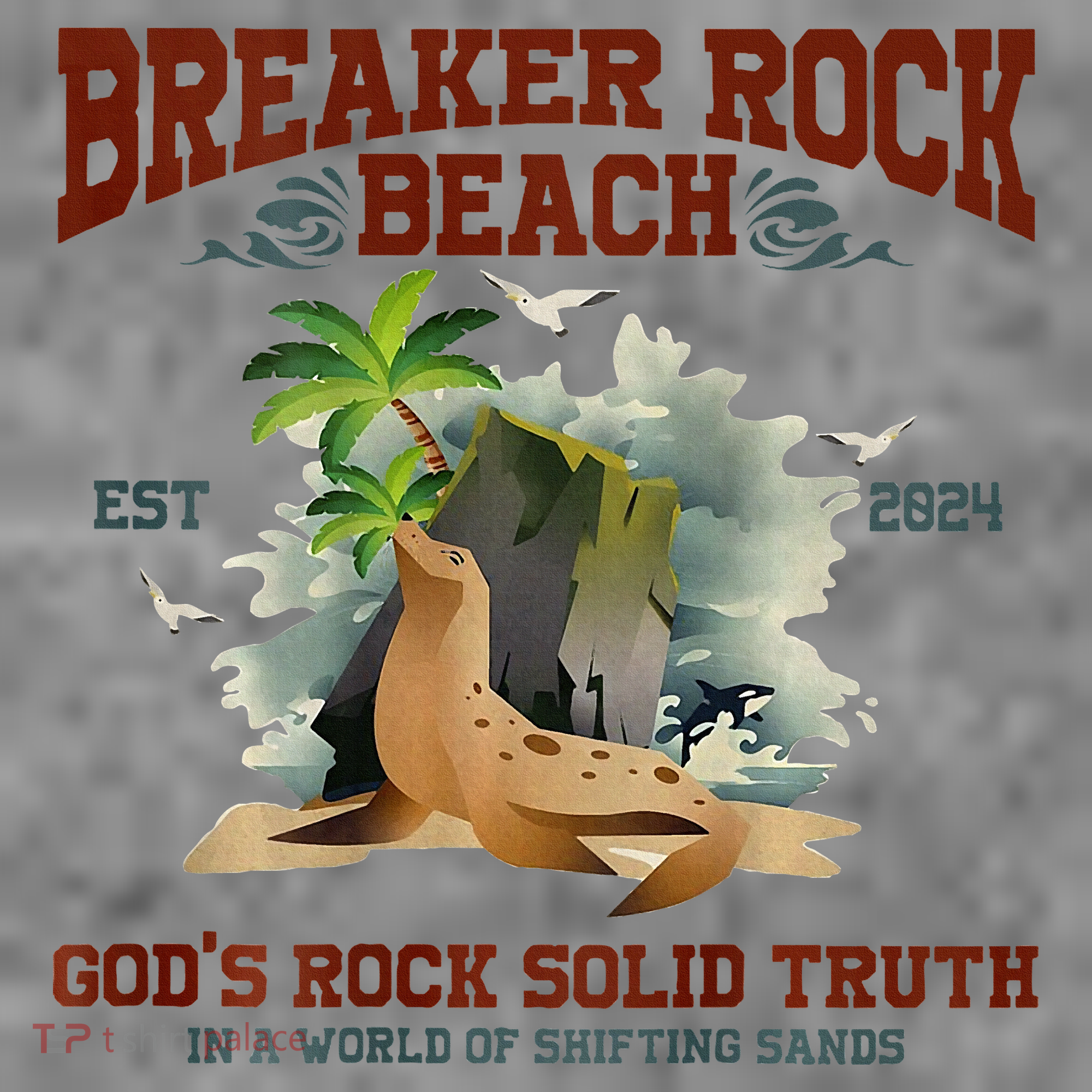GodS Rock Solid Retro Breaker Rock Beach Vbs 2024 Toddler Hoodie