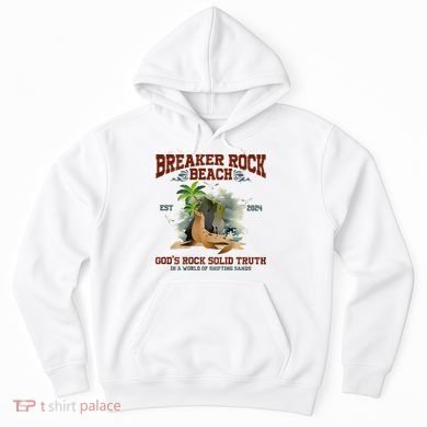 GodS Rock Solid Retro Breaker Rock Beach Vbs 2024 Hoodie