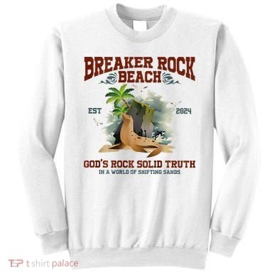 GodS Rock Solid Retro Breaker Rock Beach Vbs 2024 Sweatshirt
