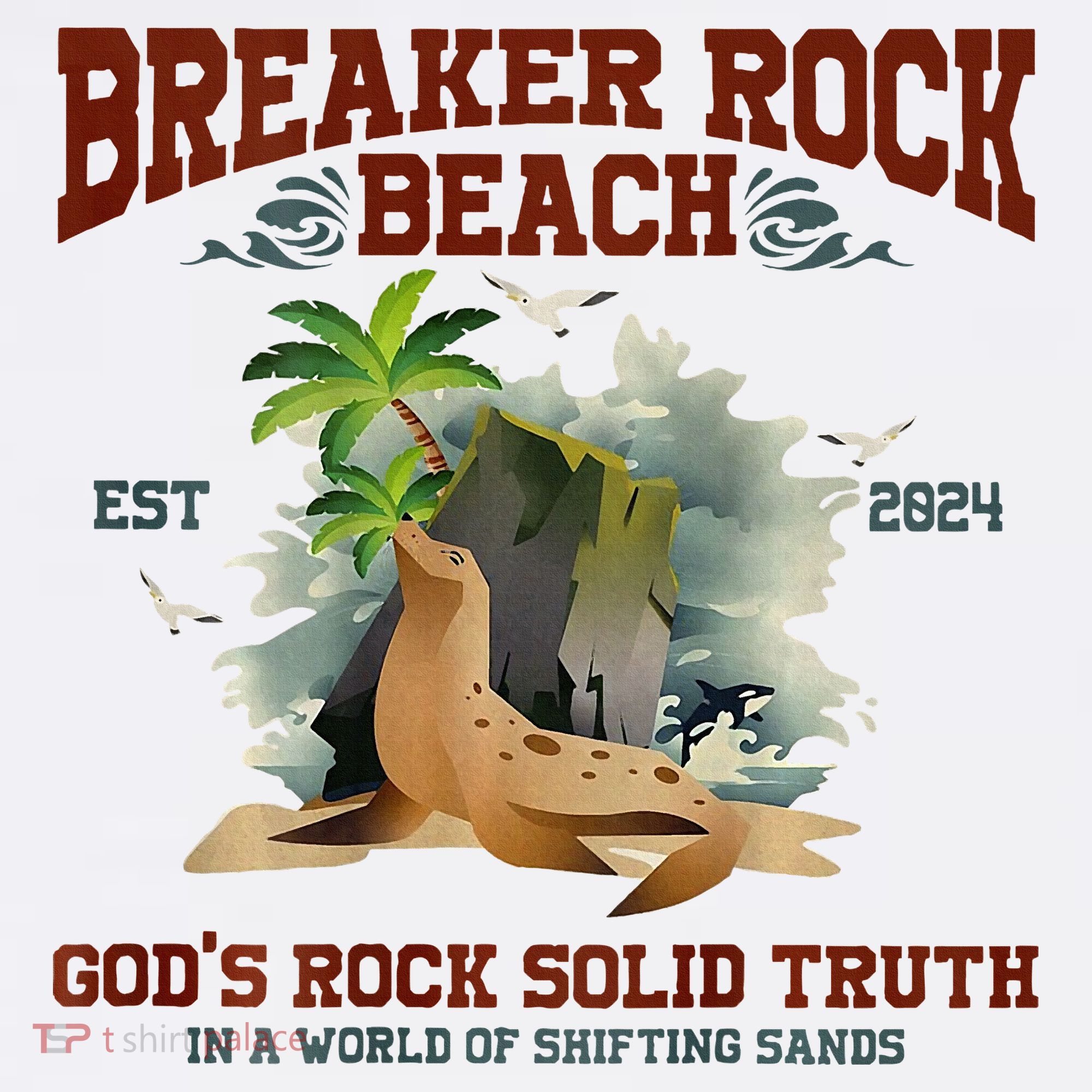 GodS Rock Solid Retro Breaker Rock Beach Vbs 2024 Women's Hoodie