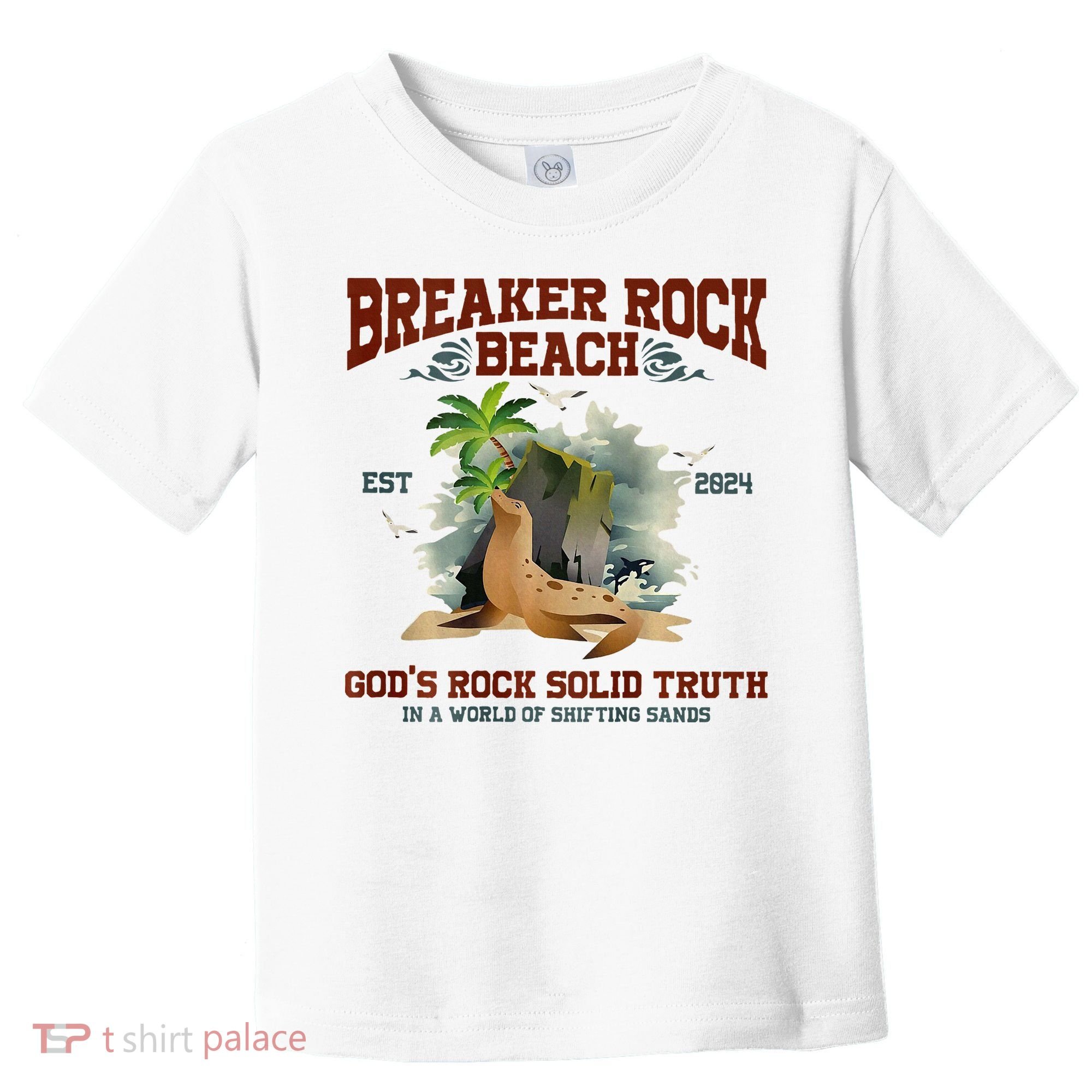 GodS Rock Solid Retro Breaker Rock Beach Vbs 2024 Toddler T-Shirt