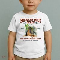 GodS Rock Solid Retro Breaker Rock Beach Vbs 2024 Toddler T-Shirt thumb 2
