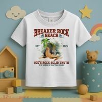 GodS Rock Solid Retro Breaker Rock Beach Vbs 2024 Toddler T-Shirt thumb 3