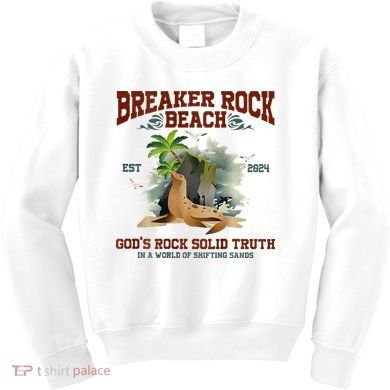 GodS Rock Solid Retro Breaker Rock Beach Vbs 2024 Kids Sweatshirt