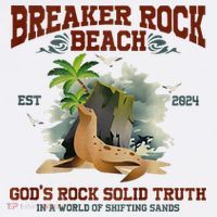 GodS Rock Solid Retro Breaker Rock Beach Vbs 2024 Kids Hoodie thumb 5