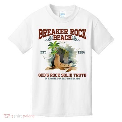 GodS Rock Solid Retro Breaker Rock Beach Vbs 2024 Kids T-Shirt