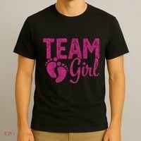 Gender Reveal Team Girl Pink T-Shirt thumb 3