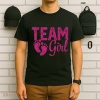 Gender Reveal Team Girl Pink T-Shirt thumb 6