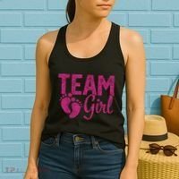 Gender Reveal Team Girl Pink Women's Tank Top thumb 2