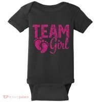 Gender Reveal Team Girl Pink Baby Bodysuit thumb 0