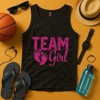 Gender Reveal Team Girl Pink Tank Top thumb 4