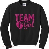 Gender Reveal Team Girl Pink Kids Sweatshirt thumb 0