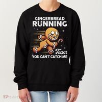 Gingerbread Running Team Christmas Cookie Funny Baking Women's Sweatshirt thumb 0