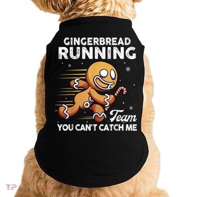Gingerbread Running Team Christmas Cookie Funny Baking Doggie Tank